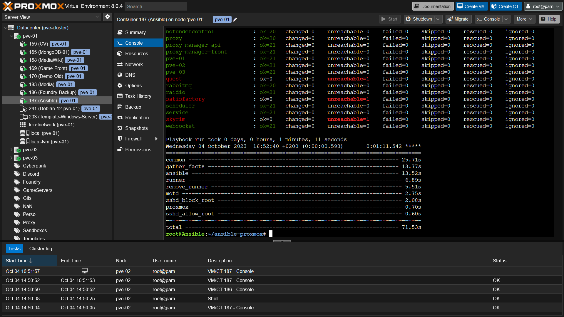 Ansible pour mon Proxmox